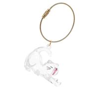 MOTHNUR Porte-clés Capsule Chat Transparent Boîte de Rangement Poils Animaux Accessoire Souvenir Créatif pour Propriétaires Animaux