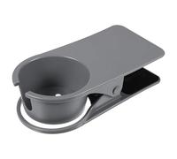 MOTHNUR Porte-Gobelet à Clip Grand Format Gris Pince Latérale Épaisse pour Bureau et Voiture Support Tasse Pratique sans Perçage Organiseur de Table Multifonction pour Maison et
