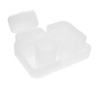 MOTHNUR Porte-Pinceaux de Maquillage Multifonction 5 Pièces Transparent Support de Fournitures pour Ongles Pot à Stylos de Bureau Rangement Compact pour Accessoires de Manucure Usage