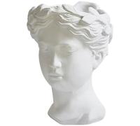 MOTHNUR Pot de Fleurs Résine Forme Tête Déesse Vénus Sculptée Pot Succulent Décor Maison Bureau Multi-Usage Planteur Artistique Blanc Vintage