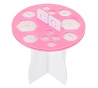 MOTHNUR Présentoir à Pinceaux Cosmétiques Rose Rond, Support De Séchage Léger en Matériau Solide, Organiseur Maquillage pour Usage Personnel Et Professionnel, Accessoire De Rangement Pratique