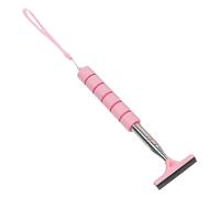 MOTHNUR Raclette de Pare-brise de Voiture Multifonction Manche Télescopique Réglable, Outil de Nettoyage pour Rétroviseur Automobile, Nettoyant Vitres Voiture, Couleur Rose, Usage