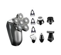 MOTHNUR Rasoir Électrique Homme Rechargeable Étanche avec Six Têtes Multifonctions Tondeuse Compacte pour Barbe et Corps Portable pour Voyage et Usage Extérieur