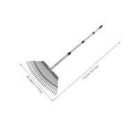 MOTHNUR Râteau de Jardin Métallique Dents avec Manche Acier Inoxydable Aux Intempéries Démontable pour Pelouses Massifs Paillis et Camping Outil Polyvalent pour Jardinage