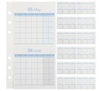 MOTHNUR Recharges pour Agenda à Classeur A6, 20 Feuilles Doubles Faces Non Datées, Papier pour Planificateur Mensuel, Inserts pour Organiseur de Budget et Suivi de Tâches, Usage Scolaire