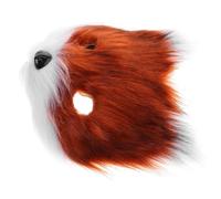 MOTHNUR Renard Furry Semi-visage Doux et pour Halloween et Cosplay Animal Peintable avec Oreilles de Chat pour Adultes et Garçon Fille Accessoire de Déguisement Mascarade