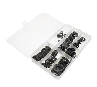 MOTHNUR Rondelles de Blocage à Dents Internes en Acier Manganèse Kit Assortiment 260 Pièces Clips de Verrouillage à Pousser Fixation Industrielle pour Machines et Équipements