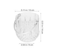 MOTHNUR Seau à Glace Multifonction Transparent avec Capacité Spacieuse Seau à Glaçons Portable Plastique avec Pince Incluse pour Bar Cocktails et Vin