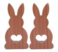 MOTHNUR Serrage-Livres Lapin en Bois D’eben Taille Compacte Lot de 2 Support Antidérapant pour Bureau Maison Organiseur Livres et Documents