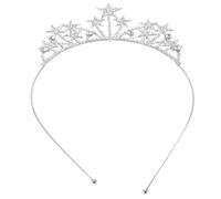 MOTHNUR Serre-tête Étoiles Brillantes pour Femme Accessoire de Cheveux à Paillettes pour Fêtes Anniversaires Mariage Argenté