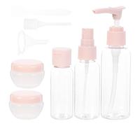 MOTHNUR Set de Bouteilles de Voyage Plastique Transparent Flacons Cosmétiques Rechargeables Containers Multi-usages Étanches pour Lotion Shampooing et Compagnon Compact pour Voyages