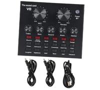 MOTHNUR Set de pour Smartphone et PC Mixeur Audio avec Microphone à Condensateur Réglage Volume Effets Réverbération et Antiretour pour Streaming Live et Enregistrement