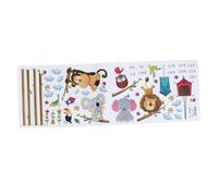 MOTHNUR Sticker Mural Toise Croissance Garçon Fille avec Motifs Animaux Jungle Autocollant Amovible PVC pour Décoration Chambre Garçon et Fille Mesure Hauteur Amusante et Pratique