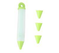 MOTHNUR Stylo Pâtisserie Silicone Vert avec Douilles Crayon Décoration Chocolat pour Gâteaux Cupcakes et Biscuits Outil de Pâtisserie Pratique et Facile à Nettoyer