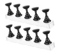 MOTHNUR Support à Ongles Magnétique Porte-ongles 2 Pièces Base Acrylique pour Manucure Professionnelle et Pratique Nail Art Usage Salon et Formation