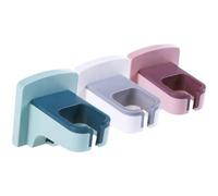 MOTHNUR Support Mural pour Sèche-Cheveux sans Perforation 3 Pièces Rack de Rangement Mural Compact pour Salle de Bain Support Domestique Pratique et Gain de Place