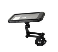 MOTHNUR Support Téléphone Étanche Rotatif Magnétique Ajustable pour Guidon Protection Tactile et Antichoc Noir