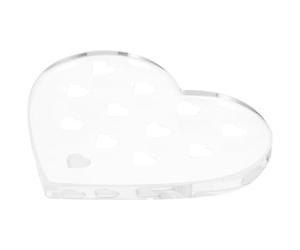 MOTHNUR Support Transparent pour Extensions de Cils, Palette de Collage de Faux Cils, Coussinets Colorés de Cœur, Petit Format, Outil Professionnel pour Maquillage des Yeux, Usage Salon et Domicile