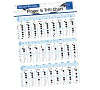 MOTHNUR Tableau D’accords de Flûte Basse 8 Trous pour Pratique, Guide Doigté Clarinette, Affiche Notes et Accords pour Apprentissage Débutants, Outil Pédagogique Instrument Bois