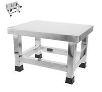 MOTHNUR Tabouret en Acier Inoxydable 201 Antidérapant Petit Marchepied Robuste Cuisine et Salle de Bain Repose-Pieds Compact Facile à Nettoyer Usage Intérieur Polyvalent