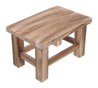 MOTHNUR Tabouret en Bois Massif, Petit Tabouret Multifonction pour Adultes et Garçon et Filles, Style Rétro Léger Brûlé, 1 Pièce, Chaise Compacte pour Se Chausser, pour Entrée, Salon