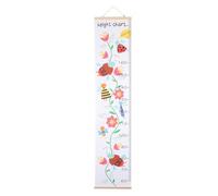 MOTHNUR Toise Murale Garçon Fille Style Nordique Tableau de Croissance Toile Peinte Décoration Murale Fleurie Règle Mesure avec Suspension Bois pour Chambre Garçon Fille