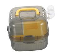 MOTHNUR Transporteur Portable pour Petits Animaux à Double Couche Mallette de Voyage avec Poignée pour Hamsters Cochons et Chinchillas Caisse de Transport Aérée et Facile à Nettoyer