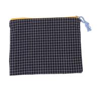 MOTHNUR Trousse Maquillage Portable Femme Grand Format Multi-Usage Voyage et Quotidien Pochette Rangement Cosmétiques Étanche Bleu à Carreaux