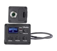 MOTHNUR Ukulélé Micro Piézoélectrique Égaliseur 3 Bandes Préampli Amplificateur Intégré Écran LCD Métronome Système D’Accordeur Numérique pour Ukulélé Accessoire Instrument de Musique