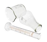 MOTHNUR Verrerie Scientifique Graduée avec Bécher Cylindre Mesureur et Fiole Verre Outil de Laboratoire pour Expériences Chimiques Précises