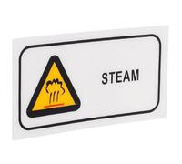 MOTHNUR Warning Sticker High Temperature Steam Burn Hazard PET Material Industrial Machine Safety Sign with English Text for Workplace Caution