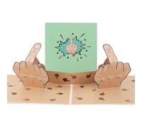 MOTIBACK Carte pop-up 3D amusante Doigt d'honneur - Cadeau de vœux - Cadeau de blague - Humour insultant pour petit ami - Carte d'anniversaire amusante - Carte pop-up avec doigt d'honneur