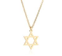 MOTIBACK Collier étoile de David doré, symbole juif, quotidien et occasions religieuses, pour les femmes qui apprécient le symbolisme
