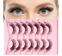 MOTIBACK Kit Extension Cils 7 Paires - Faux Cils Individuels Réutilisables, Effet Naturel Volume Intense pour Débutants (Modèle HLY-30)