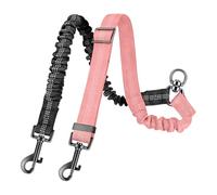 MOTIBACK Laisse double pour chien - Double laisse pour 2 chiens - Ne s'emmêle pas - Répartiteur rotatif à 360 ° - Laisse élastique réfléchissante pour chiens de petite, moyenne et grande course (B)