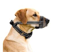 MOTIBACK Licol anti-traction pour chien avec muselière, collier anti-échappement doux pour aider à améliorer les promenades, avec sangles réglables au niveau de la bouche et du cou pour une promenade