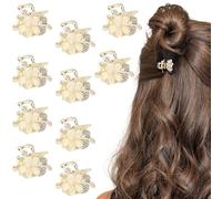 MOTIBACK Lot de 10 pinces à cheveux avec décoration florale, antidérapantes et élégantes, pour le quotidien, les fêtes et les occasions, idéales pour les femmes et les filles