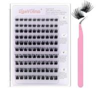MOTIBACK Lot de 100 cils autocollants Press On Lashes - 8 à 16 mm - Tenue 24 h - Réutilisables pour une application facile
