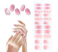 MOTIBACK Lot de 16 autocollants pour ongles en gel - Durcissement UV - Accessoires décoratifs pour ongles - Pour femmes et filles