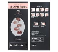 MOTIBACK Lot de 20 films autocollants en gel semi-durcis UV français, durée de vie jusqu'à 2 semaines, pour ongles naturels, gel, acrylique et shellac (violet mystérieux)