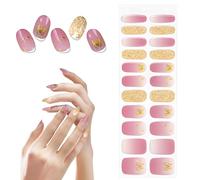 MOTIBACK Lot de 22 films autocollants pour ongles en gel - Durcissement UV - Accessoire de design pour ongles - Pour femmes et filles