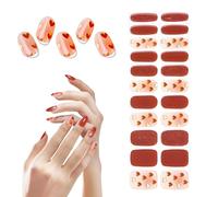 MOTIBACK Lot de 22 films pour ongles en gel UV, super longue durée et opération simple, autocollants sans lampe UV, imperméables pour ongles pour femmes et filles