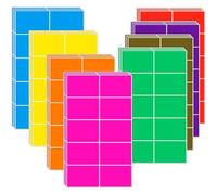 MOTIBACK Lot de 240 autocollants colorés, 8 couleurs, 7,6 x 5,1 cm, étiquettes auto-adhésives pour organisation, déménagements, école et bureau, pour les étudiants, les enseignants et tous ceux qui