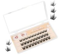 MOTIBACK Lot de 30 extensions de cils auto-adhésives - 10/11/12 mm - Pré-collées - Réutilisables - Sans colle - Cheveux de fée