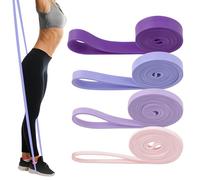 MOTIBACK Lot de 4 bandes de résistance Fitense - Bandes de résistance - Bandes de fitness - Bandes d'entraînement pour yoga, pilates, entraînement, aide à la traction, bandes de résistance à la