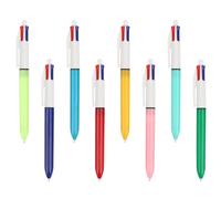 MOTIBACK Lot de 8 stylos à bille multicolores de 1,0 mm, 4 couleurs, pour le bureau, le bureau à domicile ou l'école (A)