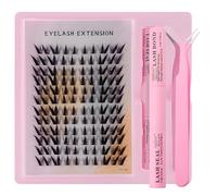 MOTIBACK Lot de faux cils artificiels avec pince à épiler, pour usage quotidien et rendez-vous, cadeau idéal pour les débutants en maquillage (B)