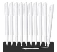 MOTIBACK Marqueur Blanc Permanent 10 Pièces Feutre Ardoise Effaçable 2.0mm Pointe Fine pour Verre Métal Bois DIY Décoration Textile