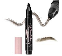 MOTIBACK Microblading Crayon à sourcils liquide, à séchage rapide et résistant aux frottements, pour traits semblables à des cheveux, longue durée 24 h, pour tous les types de peau (marron)