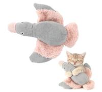 MOTIBACK Pink Little Goose Jouet à herbe à chat pour chat, 16 cm, jouet en peluche avec herbe à chat pour chat d'intérieur, jouet doux résistant à la mastication